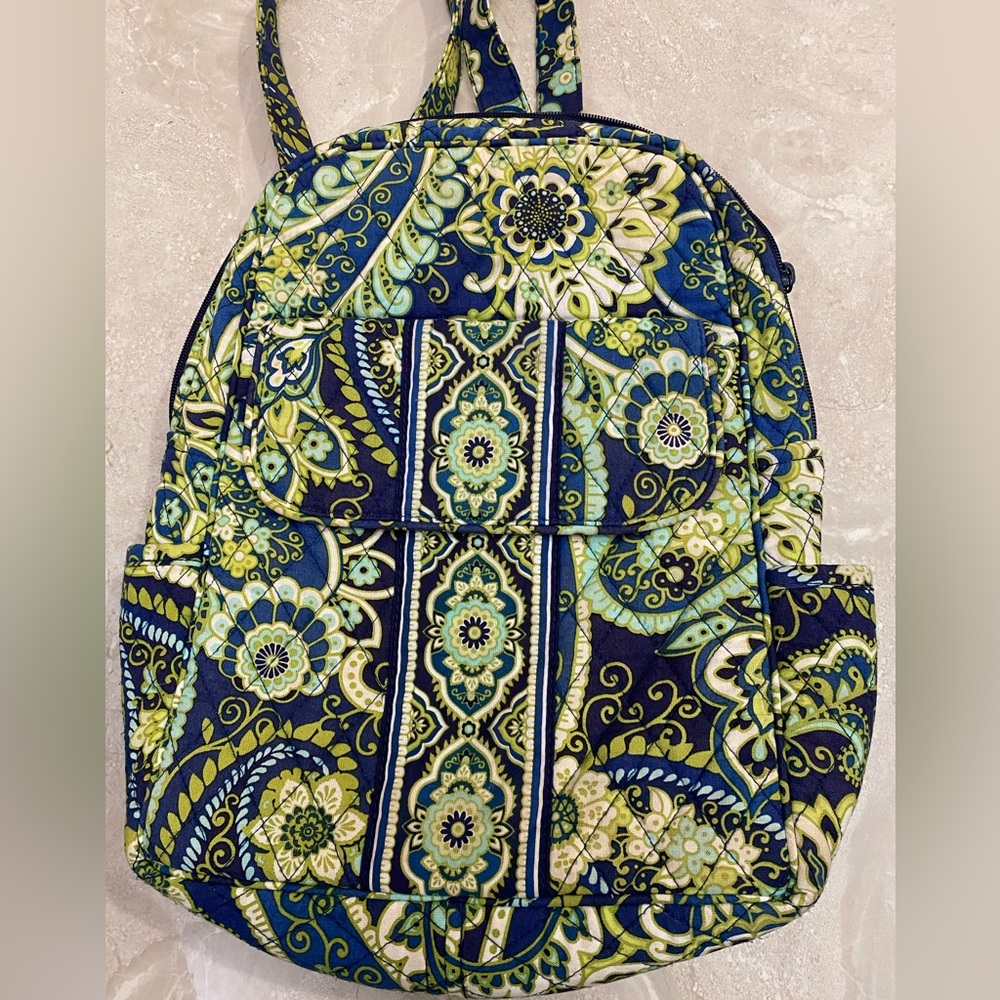 Vera Bradley Paisley Blue and Green Backpack